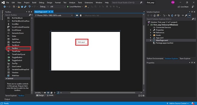 UWP - Create Simple Application By VS 2019
